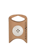 Milward 4 Hole Imitation Leather Buttons, 25mm, White, Set of 4
