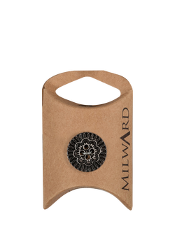 Milward 4 Metal Buttons, 19mm, Black/Silver, Pack of 6, Silver