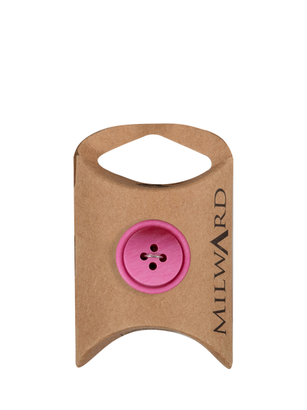 Milward 4 Hole Rim Buttons, 20mm, Pack of 6, Pink