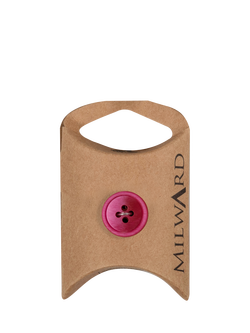 Milward 4 Hole Rim Buttons, 15mm, Pack of 10, Pink