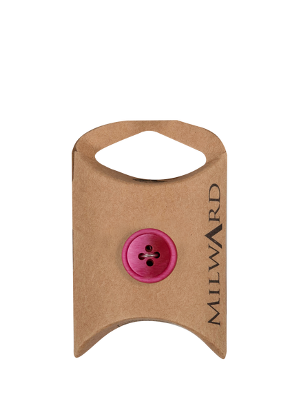 Milward 4 Hole Rim Buttons, 15mm, Pack of 10, Pink