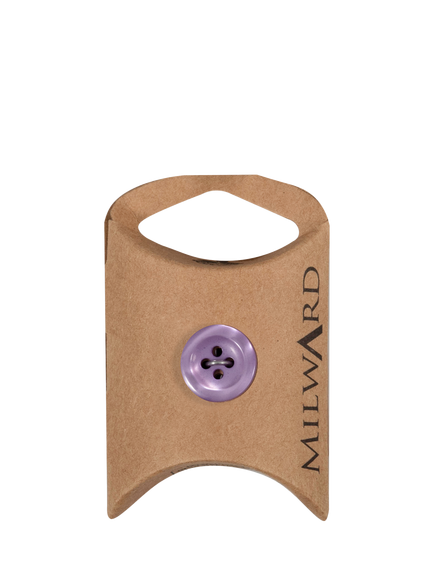 Milward 4 Hole Rim Buttons, 15mm, Pack of 6, Purple