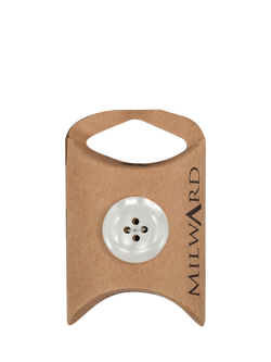 Milward 4 Hole Rim Buttons, 20mm, White, Pack of 4, White