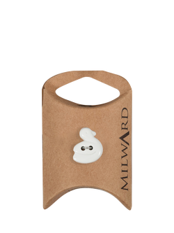 Milward Duck Buttons, 18mm, White, Pack of 6, White