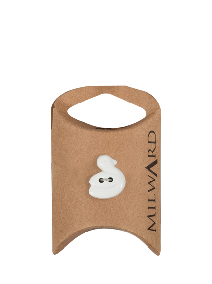 Milward Duck Buttons, 18mm, White, Pack of 6, White