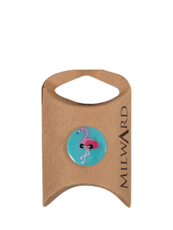 Milward Flamingo Buttons, 19mm, Blue, Pack of 6, Blue