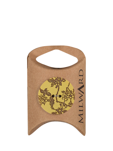 Milward Floral Buttons, 27mm, Pack of 4, Light Brown