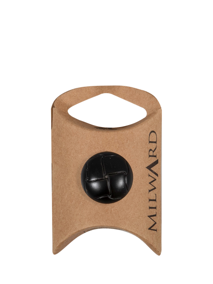 Milward Imitation leather Buttons, Black, Pack of 4, Black
