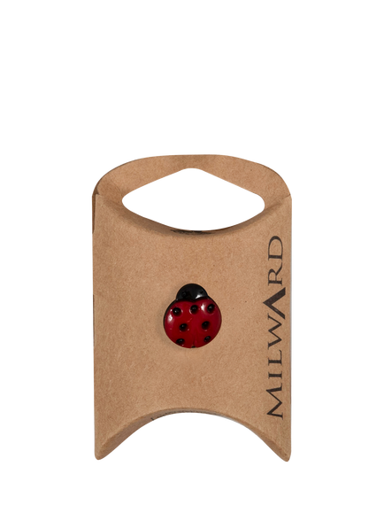 Milward Ladybird Buttons, 15mm, Red/Black, Pack of 4, Red/Black