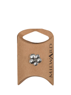 Milward Metal Flower Buttons, 15mm, Silver, Pack of 10, Silver