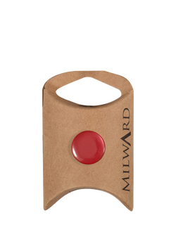 Milward Shank Shiny Buttons, 16mm, Pack of 6, Bright Red