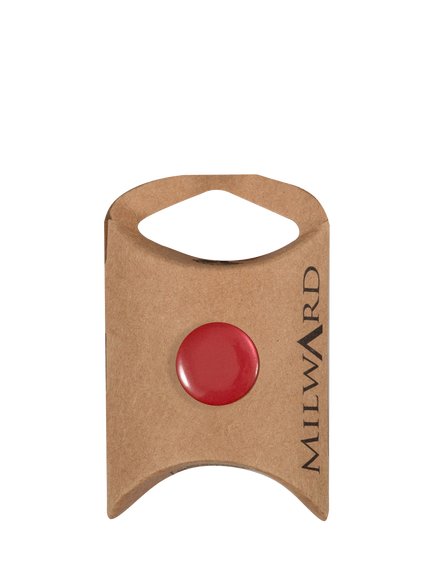 Milward Shank Shiny Buttons, 16mm, Pack of 6, Bright Red