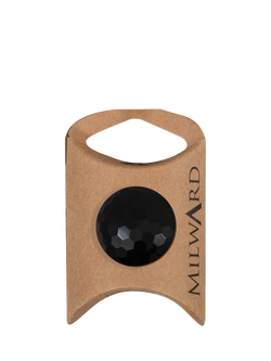 Milward Shank Faceted Buttons, 25mm, Black, Pack of 3, Black
