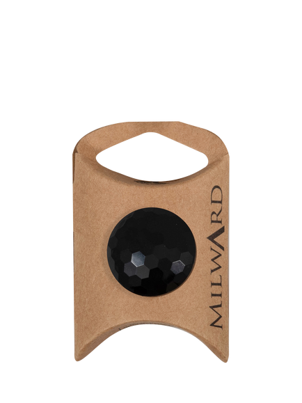 Milward Shank Faceted Buttons, 25mm, Black, Pack of 3, Black