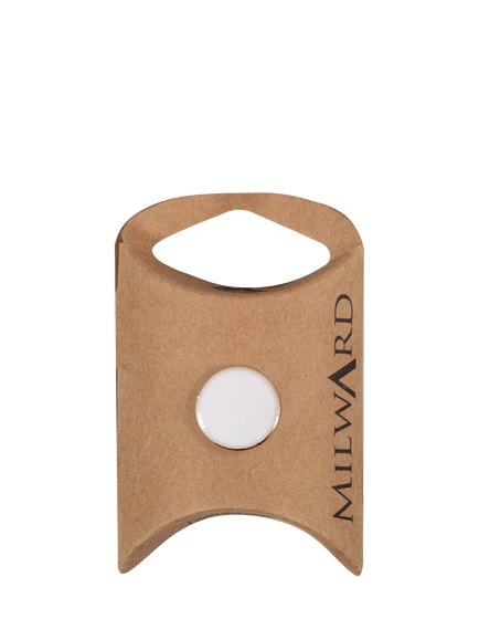 Milward Shank Gold Rim Buttons, 15mm, White, Pack of 4, White/Gold