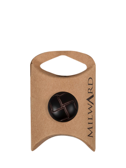 Milward Leather Look Shank Buttons, 20mm, Brown, Pack of 4, Brown