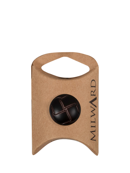 Milward Leather Look Shank Buttons, 20mm, Brown, Pack of 4, Brown
