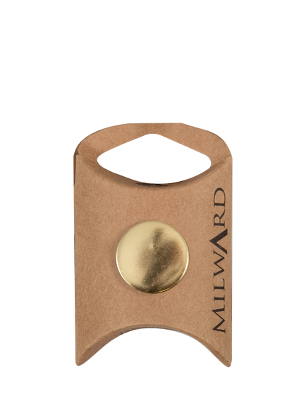 Milward Shank Metal Buttons, 19mm, Gold, Pack of 6, Gold