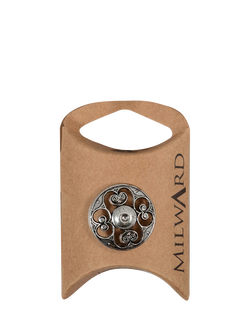 Milward Metal Shank Filigree Buttons, 23mm, Black/Silver, Pack of 5, Black/Silver