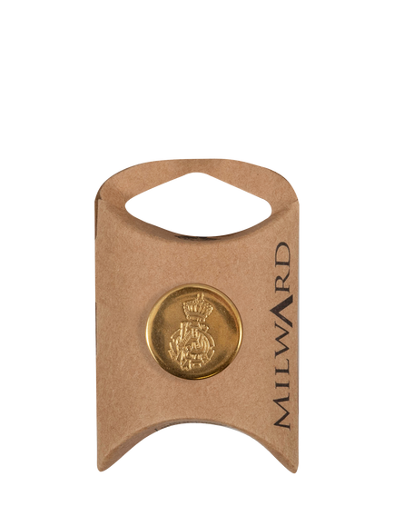 Milward Metal Shank Engraved Buttons, 20mm, Gold, Pack of 2, Engra. Gold