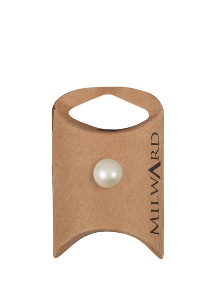Milward Pearl Shank Buttons, 11mm, White, Pack of 5, White