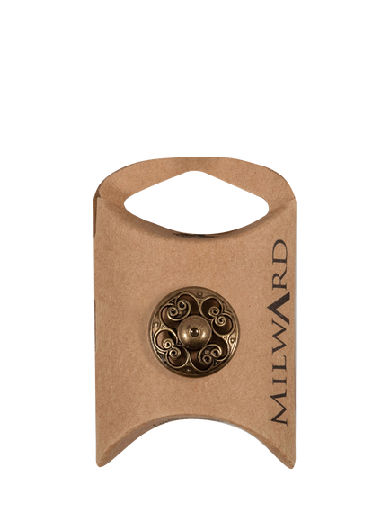 Milward Metal Shank Buttons,19mm, Pack of 6, Black/Gold