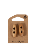 Milward Wood Duffel Toggle Buttons, 30mm, Pack of 2