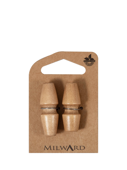 Milward Wood Duffel Toggle Buttons, 38mm, Pack of 2, Wood