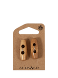 Milward Wood Duffel Toggle Buttons, 40mm, Pack of 2