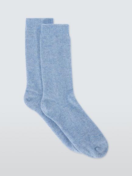 John Lewis Wool Blend Cashmere Socks, Blue