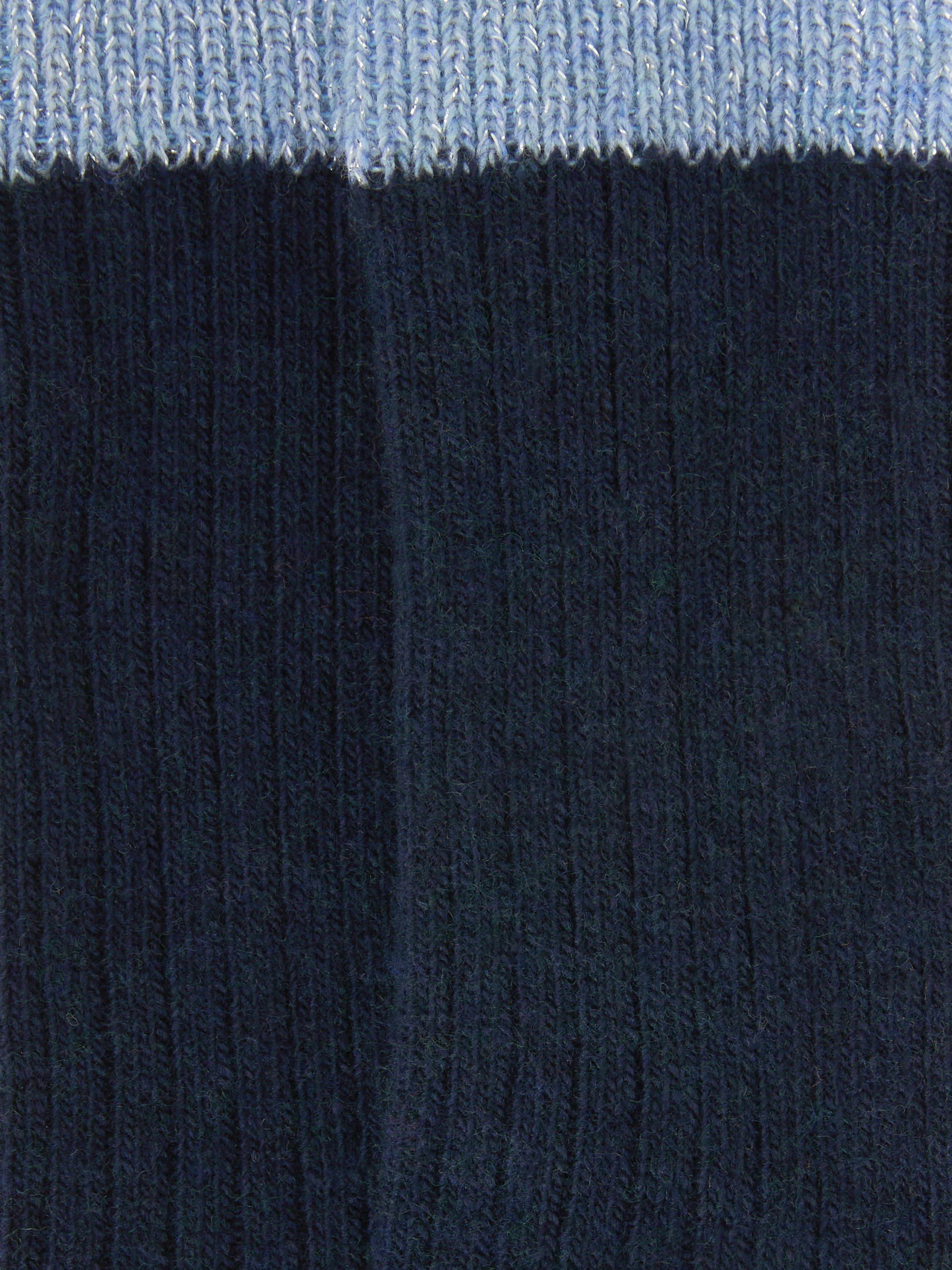 Product image 2 of 2, which shows John Lewis Wool Blend With Cashmere Ankle Socks, Navy/Blue