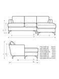John Lewis Iona RHF Chaise Sofa