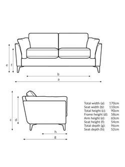 John Lewis Jura Medium 2 Seater Sofa, Metal Leg - view 2, 