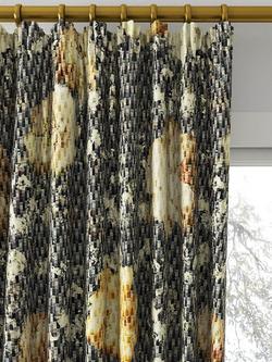 Clarke & Clarke Camile Made to Measure Curtains or Roman Blind, Chartreuse/Charcoal - view 2, Chartreuse/Charcoal