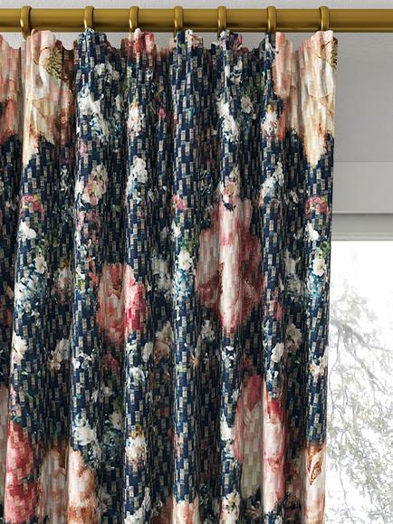 Clarke & Clarke Camile Made to Measure Curtains or Roman Blind, Spice/Duck - view 2, Spice/Duck