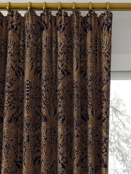 Clarke & Clarke Leopardo Made to Measure Curtains or Roman Blind, Antique/Noir - view 2, Antique/Noir