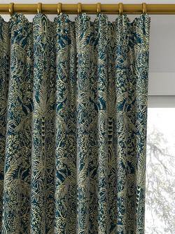 Clarke & Clarke Leopardo Made to Measure Curtains or Roman Blind, Kingfisher - view 2, Kingfisher