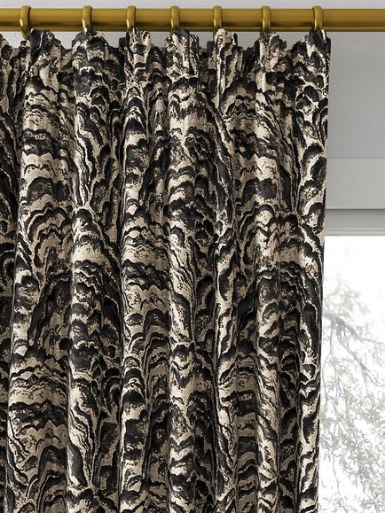 Clarke & Clarke Lumino Made to Measure Curtains or Roman Blind, Noir - view 2, Noir