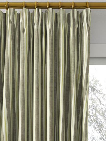 Clarke & Clarke Sackville Stripe Made to Measure Curtains or Roman Blind Heather/Linen - view 2, Heather/Linen