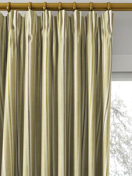Clarke & Clarke Sackville Stripe Made to Measure Curtains or Roman Blind, Natural - view 2, Natural