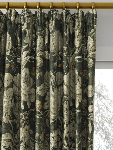 Clarke & Clarke Sissinghurst Made to Measure Curtains or Roman Blind, Charcoal - view 2, Charcoal