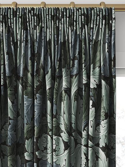 William Morris At Home Acanthus Made to Measure Curtains or Roman Blind, Indigo - view 2, Indigo