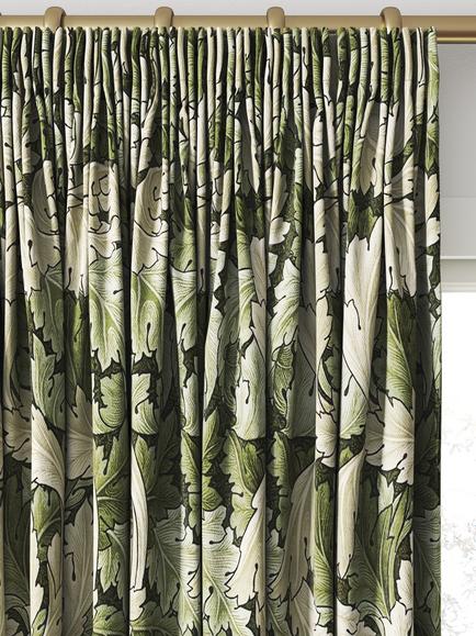 William Morris At Home Acanthus Made to Measure Curtains or Roman Blind, Nettle - view 2, Nettle