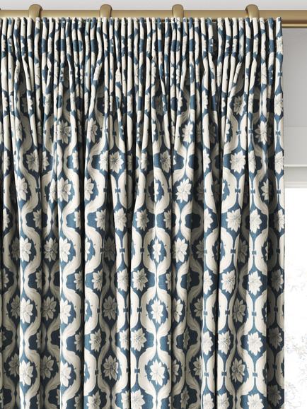 Clarke & Clarke Giverny Made to Measure Curtains or Roman Blind, Midnight - view 2, Midnight