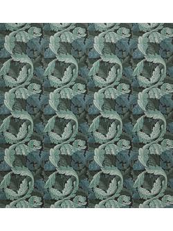 William Morris At Home Acanthus Velvet Made to Measure Curtains or Roman Blind, Indigo, Indigo