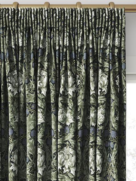 William Morris At Home African Marigold Velvet Made to Measure Curtains or Roman Blind, Cornflower - view 2, Cornflower