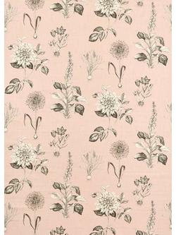 Clarke & Clarke Roseraie Made to Measure Curtains & Roman Blind, Blush, Blush