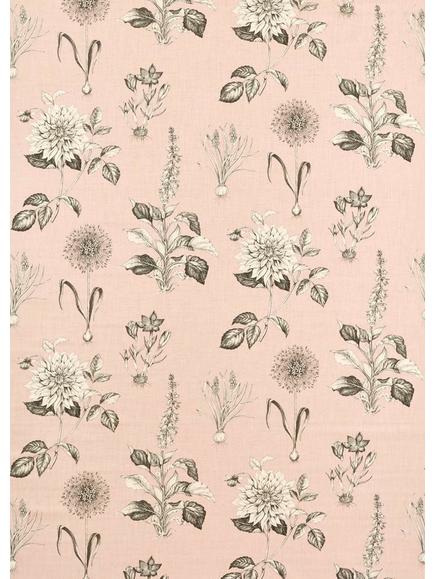 Clarke & Clarke Roseraie Made to Measure Curtains & Roman Blind, Blush, Blush