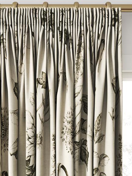 Clarke & Clarke Roseraie Made to Measure Curtains & Roman Blind, Charcoal - view 2, Charcoal