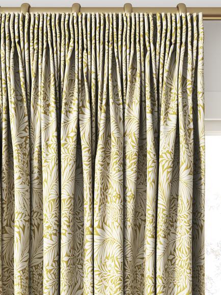 William Morris At Home Larkspur Made to Measure Curtains or Roman Blind, Ochre - view 2, Ochre
